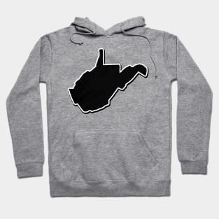 Black West Virginia Outline Hoodie